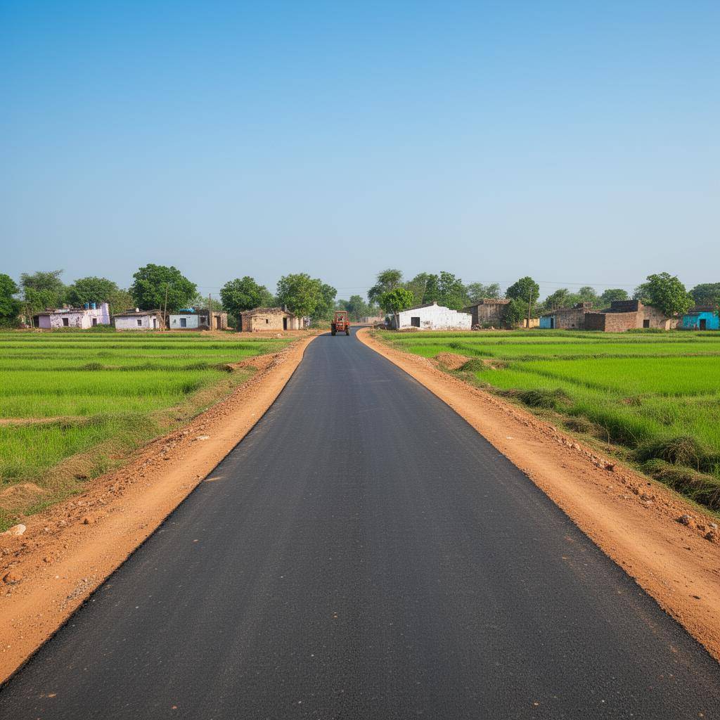 गाँव में नई अवसंरचना का उद्घाटन